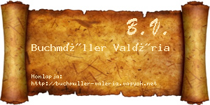 Buchmüller Valéria névjegykártya